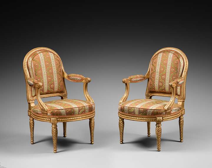 A fine Louis XVI pair of armchairs